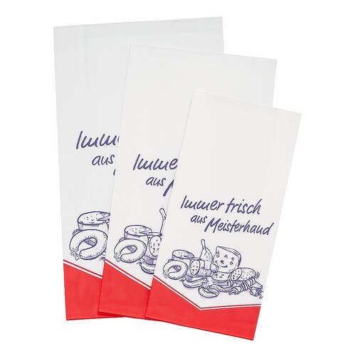 Faltenbeutel Immer Frisch aus Meisterhand 17x5x28cm weiß 40g (PACK=1000 STÜCK) Produktbild Front View L