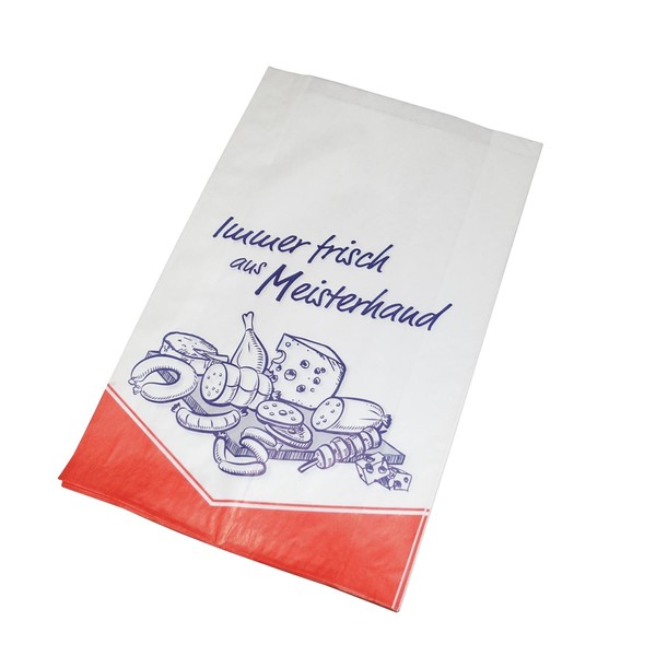 Faltenbeutel Immer Frisch aus Meisterhand 20x7x31cm weiß 40g (PACK=1000 STÜCK) Produktbild