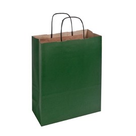 Papiertragetaschen Toptwist 24x11x31cm 100g Kraftpapier grün Papierkordel (KTN=150 STÜCK) Produktbild