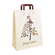 Papiertragetaschen Merry Christmas 22x10,5x28cm / 70g / mit Flachhenkel Produktbild