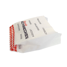 Snackbeutel weiß Pergamentersatz 40g 12+5x14cm Lass es dir schmecken (KTN=2000 STÜCK) Produktbild