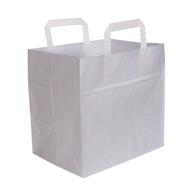 Tortentragetasche ohne Druck 26x17x25cm 70g weiß (KTN=250 STÜCK) Produktbild Front View XL