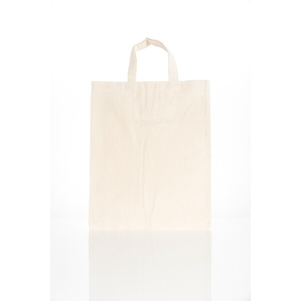 Baumwolltragetasche / 38x42cm / natur / mit kurzen Tragegriffen (PACK=50 STÜCK) Produktbild Additional View 2 XL