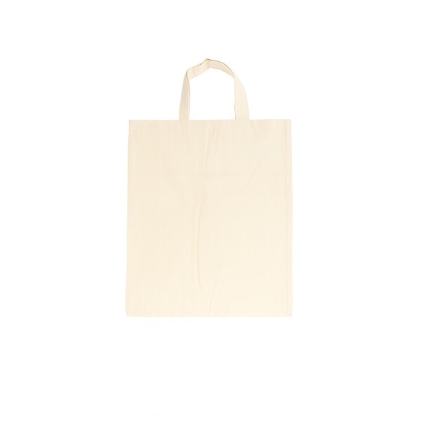 Baumwolltragetasche / 38x42cm / natur / mit kurzen Tragegriffen (PACK=50 STÜCK) Produktbild Additional View 3 XL
