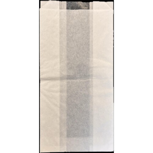 Sichtstreifenfaltenbeutel ohne Druck 16x8x32cm 35g Kraft weiß (KTN=1000 STÜCK) Produktbild