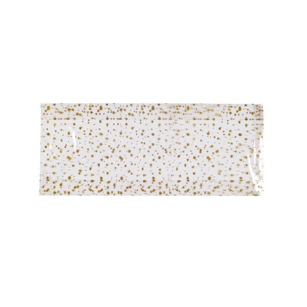 OPP Stollenbeutel Goldsterne Druck 200+70x480mm / 2000g / transparent /  30µ (PACK=50 STÜCK) Produktbild Additional View 1 XL