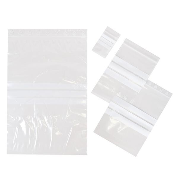 LDPE Druckverschlussbeutel transparent 100 x 150mm / 50µ / Stempelfeld (KTN=1000 STÜCK) Produktbild Additional View 2 XL