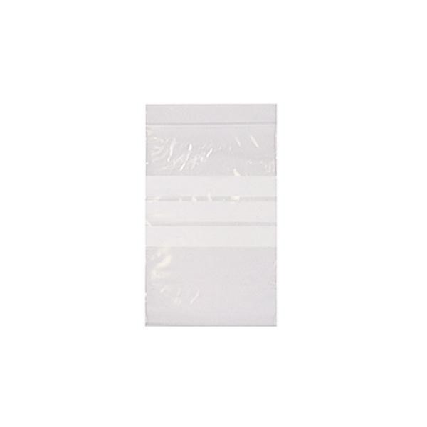 LDPE Druckverschlussbeutel transparent 100 x 150mm / 50µ / Stempelfeld (KTN=1000 STÜCK) Produktbild