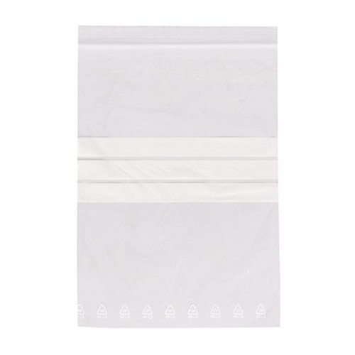 LDPE Druckverschlussbeutel transparent 160 x 220mm / 50µ / Stempelfeld (KTN=1000 STÜCK) Produktbild