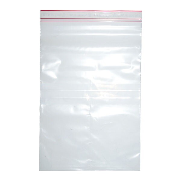 LDPE Druckverschlussbeutel transparent 200 x 300mm / 80µ / MINIGRIP / UV-Schutz (KTN=1000 STÜCK) Produktbild Front View XL