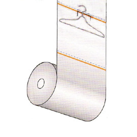 LDPE Kleiderschutzhülle transparent 60 x 120cm / 15µ (RLL=500 STÜCK) Produktbild