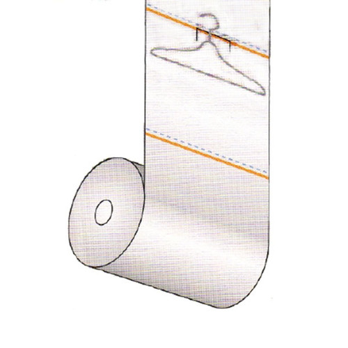 LDPE Kleiderschutzhülle transparent 60 x 120cm / 15µ (RLL=500 STÜCK) Produktbild Front View L