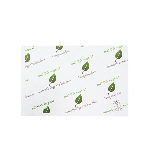 Biofrisch SYNA 50g / 1/8 Bogen 25x38cm / fettdicht / nassfest / kompostierbar Einschlagpapier (KTN=12,5 KILOGRAMM) Produktbild Front View L