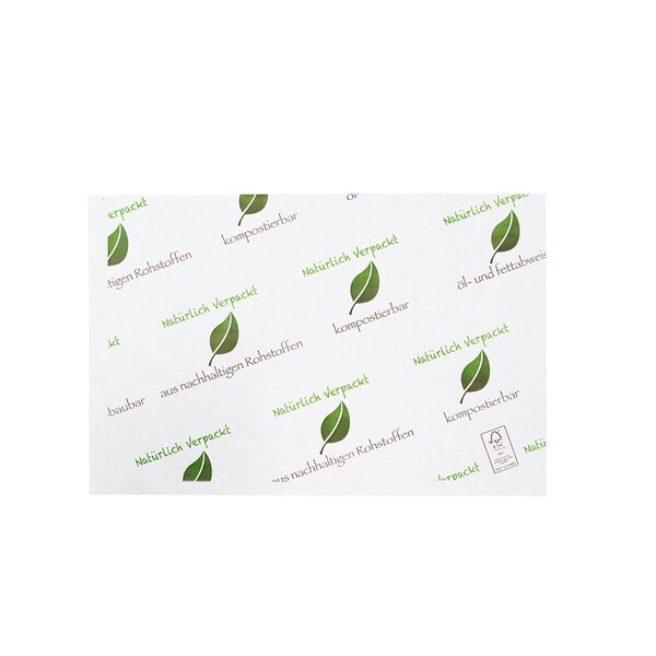 Biofrisch SYNA 50g / 1/8 Bogen 25x38cm / fettdicht / nassfest / kompostierbar Einschlagpapier (KTN=12,5 KILOGRAMM) Produktbild Front View XL