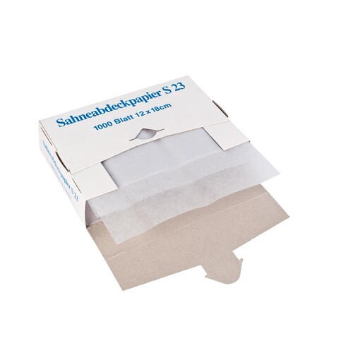 Sahneabdeckpapier 16x22cm weiss 28g (PACK=2000 STÜCK) Produktbild Additional View 1 L