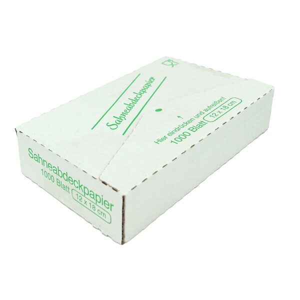 Sahneabdeckpapier 1/32 Bogen 12x18cm weiss 28g (PACK=1000 STÜCK) Produktbild Additional View 2 XL