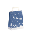Papiertragetaschen Schlitten 22x10,5x28cm / 70g / weiß / mit Flachhenkel (KTN=250 STÜCK) Produktbild