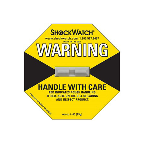 Stoßindikator 79L65 gelb Shockwatch / 25g/50ms Produktbild Front View L