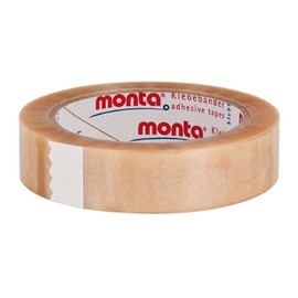 PVC Klebeband transparent MONTA 220 25mm x 66m / 35µ / Naturkautschuk (RLL=66 METER) Produktbild