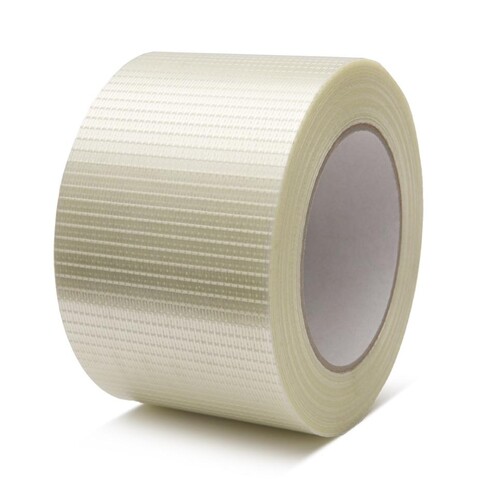 PP Filamentband transparent 75mm x 50m / 30µ / MONTA 361 (RLL=50 METER) Produktbild Front View L