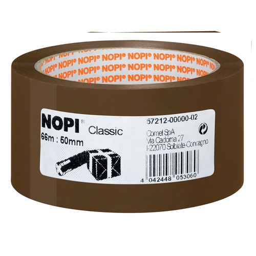 Klebeband NOPI Tesapack 50mm x 66m braun Classic PP Tesa 57212-00000-04 (RLL=66 METER) Produktbild Front View L