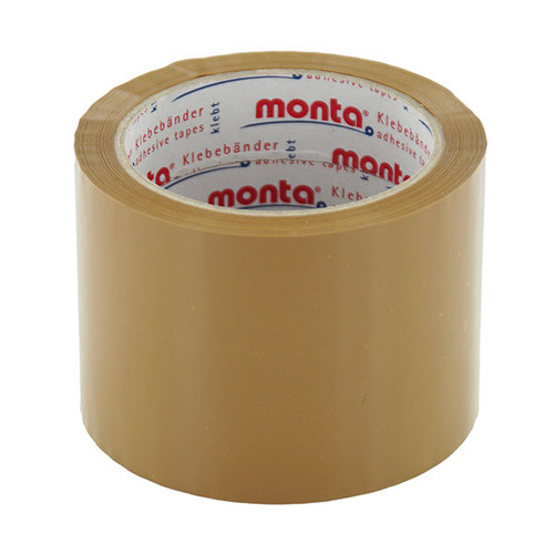 PP Klebeband 75mmx66m 30my braun MONTA 303 Hotmelt (RLL=66 METER) Produktbild Front View L