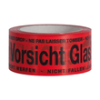 PP Klebeband rot mit Warndruck 50mm x 66m / "Vorsicht Glas" 28µ / Acrylat (RLL=66 METER) Produktbild Additional View 1 S