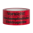 PP Klebeband rot mit Warndruck 50mm x 66m / "Hochempfindliche Elekt..." 25µ / Acrylat (RLL=66 METER) Produktbild Additional View 1 S