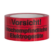 PP Klebeband rot mit Warndruck 50 mm x 66m / 32µ Acrylat Vorsicht!Hochempfindliche Elektrogeräte" (RLL=66 METER) Produktbild Additional View 1 S