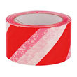 PVC Warnmarkierungsband weiß/rot 60mm x 66m / 33µ / Naturkautschuk (RLL=66 METER) Produktbild