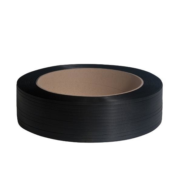 PP Umreifungsband schwarz 12,0 x 0,73mm / 2000m / Kern: 406mm (RLL=2000 METER) Produktbild