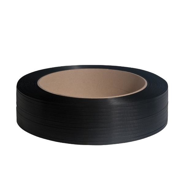 PP Umreifungsband schwarz 12,7 x 0,75mm / 2000m / Kern: 406mm (RLL=2000 METER) Produktbild Front View XL