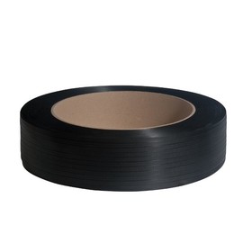PP Umreifungsband schwarz 12,7 x 0,63mm / 3000m / Kern: 406mm (RLL=3000 METER) Produktbild