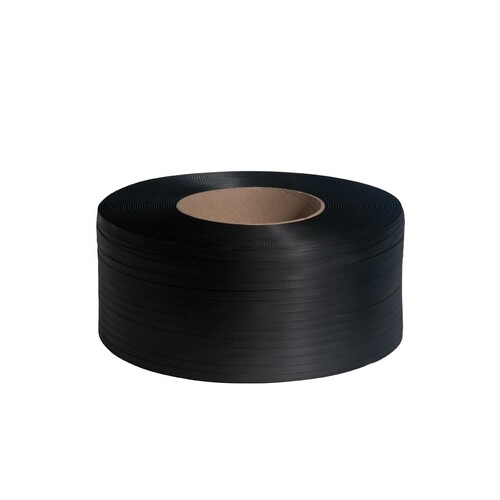 PP Umreifungsband - Aktionsartikel - schwarz 12,0x0,63mm / 3000m / Kern:200mm (RLL=3000 METER) Produktbild Additional View 1 L