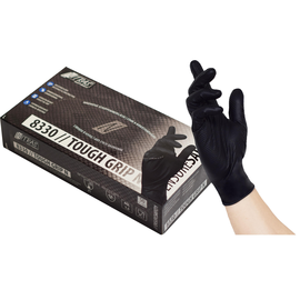 Nitril Einweghandschuhe Tough Grip Gr. 2XL / schwarz / ungepudert (PACK=50 STÜCK) Produktbild