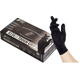 Nitril Einweghandschuhe Tough Grip Gr. XL / schwarz / ungepudert (PACK=50 STÜCK) Produktbild
