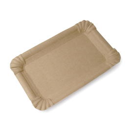 Pappteller / braun Kraftkarton 18x26cm (PACK=250 STÜCK) Produktbild