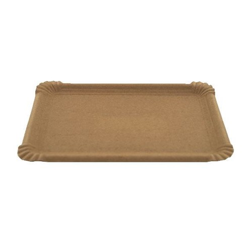 Pappteller 16x23cm / braun (PACK=250 STÜCK) Produktbild Front View L