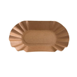 Pappschalen oval 10,5x17,5x3cm / braun Kraft mit Fettbarriere (PACK=250 STÜCK) Produktbild