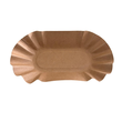 Pappschalen oval 11x19,5x3,2cm / braun Kraft mit Fettbarriere (PACK=250 STÜCK) Produktbild