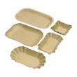 Pappschalen oval 11x19,5x3,2cm / braun Kraft mit Fettbarriere (PACK=250 STÜCK) Produktbild Additional View 1 S