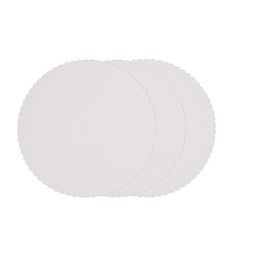 Tortenscheibe rund Ø18cm weiß Frischfaser (PACK=100 STÜCK) Produktbild Front View L