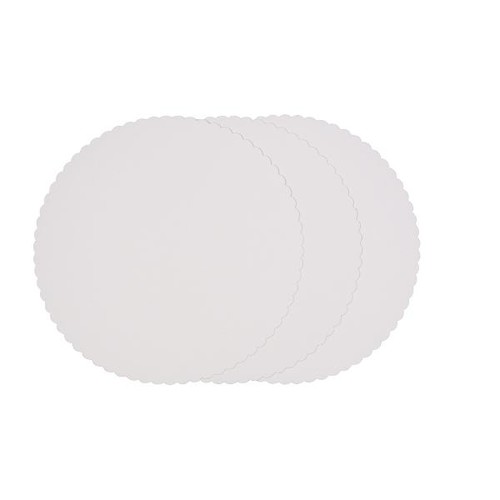 Tortenscheibe rund Ø28cm weiß Frischfaser (PACK=100 STÜCK) Produktbild Front View L