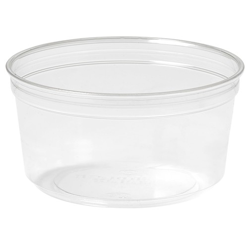 rPET Runddose Deli-Schale Crystal ecoecho Ø 116x61mm 375ml transparent (PACK=35 STÜCK) Produktbild Front View L