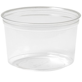 rPET Runddose Deli-Schale Crystal ecoecho Ø 116x75mm 500ml transparent (PACK=35 STÜCK) Produktbild