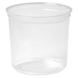 rPET Runddose Deli-Schale Crystal ecoecho Ø 116x107mm 750ml transparent (PACK=35 STÜCK) Produktbild