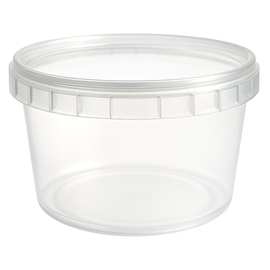 PP Runddose mit Originalitätsverschluß und Deckel Ø95x60,5mm 280ml transparent (KTN=490 STÜCK) Produktbild