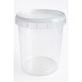 PP Runddose mit Originalitätsverschluß und Deckel Ø95x116mm 520ml transparent (KTN=430 STÜCK) Produktbild