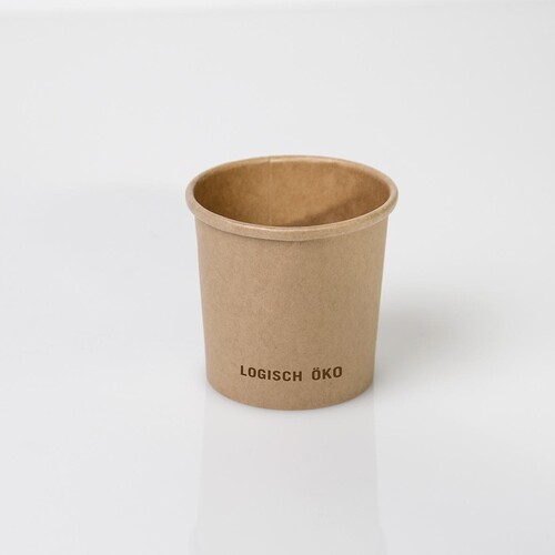 Feinkostbecher braun Kraft / Logisch öko PE-Beschichtung / 175ml / Ø98mm / 38mm (KTN=1000 STÜCK) Produktbild