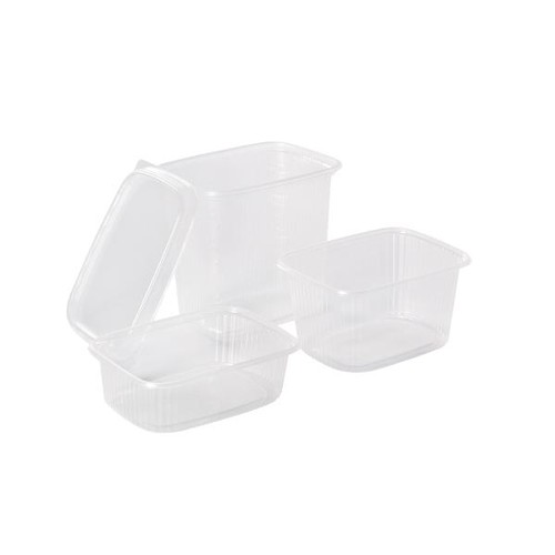 PS Rechteckbecher 108x82mm 125g transparent (PACK=50 STÜCK) Produktbild Additional View 1 L